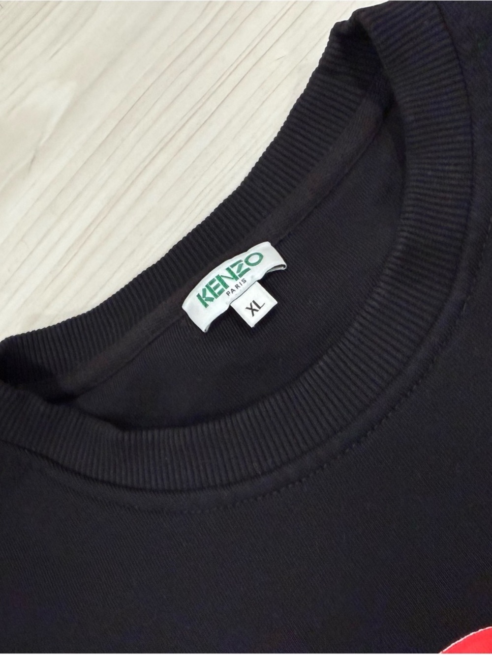 Kenzo Black Crewneck with Red Tiger Graphic and Gold Lettering - Picture 3 of 5
